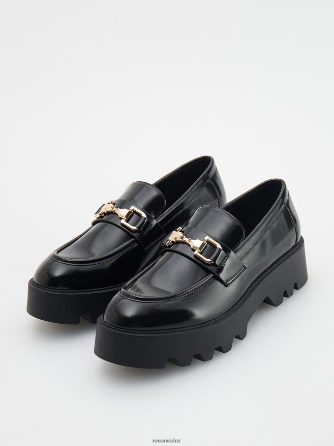 Reserved Women Loafers With Buckle P6H08T160 Shoes Black