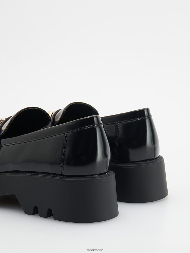 Reserved Women Loafers With Buckle P6H08T160 Shoes Black