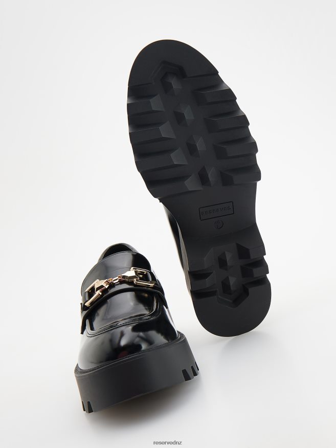 Reserved Women Loafers With Buckle P6H08T160 Shoes Black