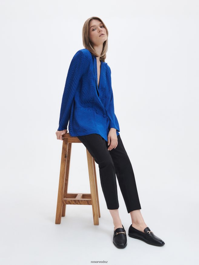 Reserved Women Loafers With Decorative Buckle P6H08T948 Shoes Black