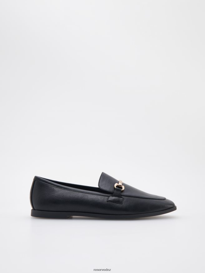 Reserved Women Loafers With Decorative Buckle P6H08T948 Shoes Black