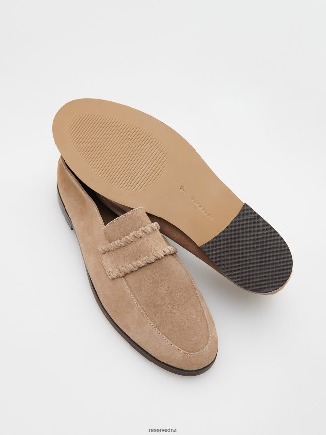 Reserved Women Suede Loafers P6H08T102 Shoes Brown