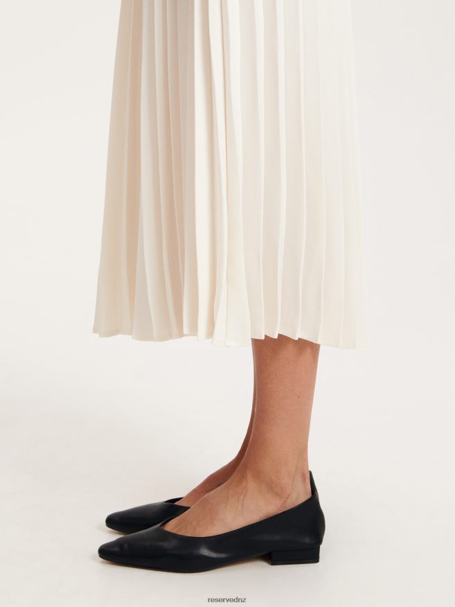 Reserved Women Leather Ballerinas P6H08T149 Shoes Black