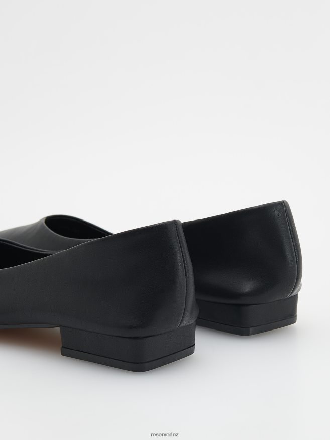 Reserved Women Leather Ballerinas P6H08T149 Shoes Black