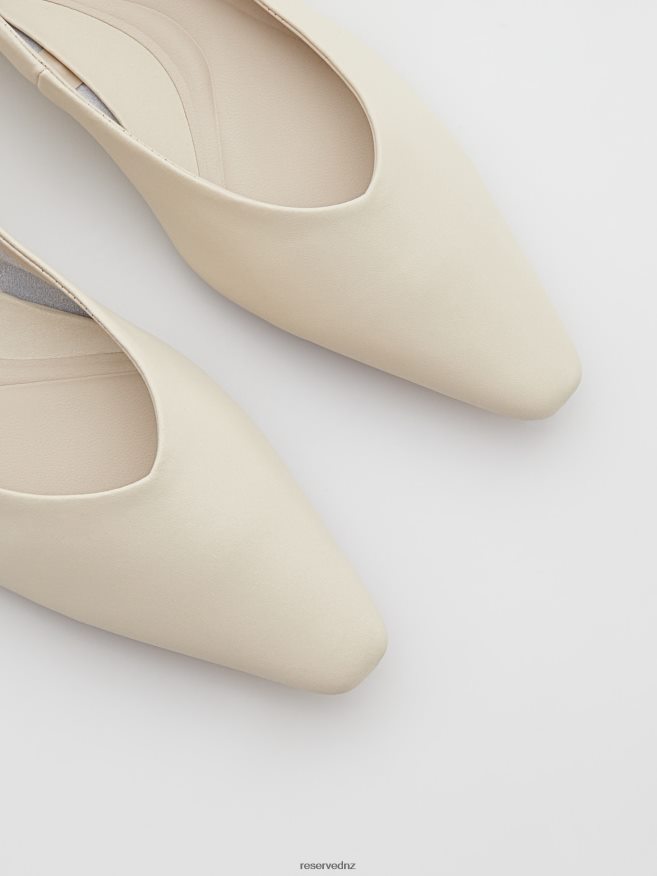 Reserved Women Leather Ballerinas P6H08T152 Shoes Beige