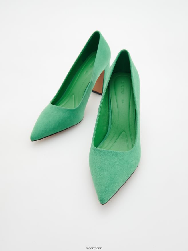 Reserved Women Chunky Heel Pumps P6H08T953 Shoes Green