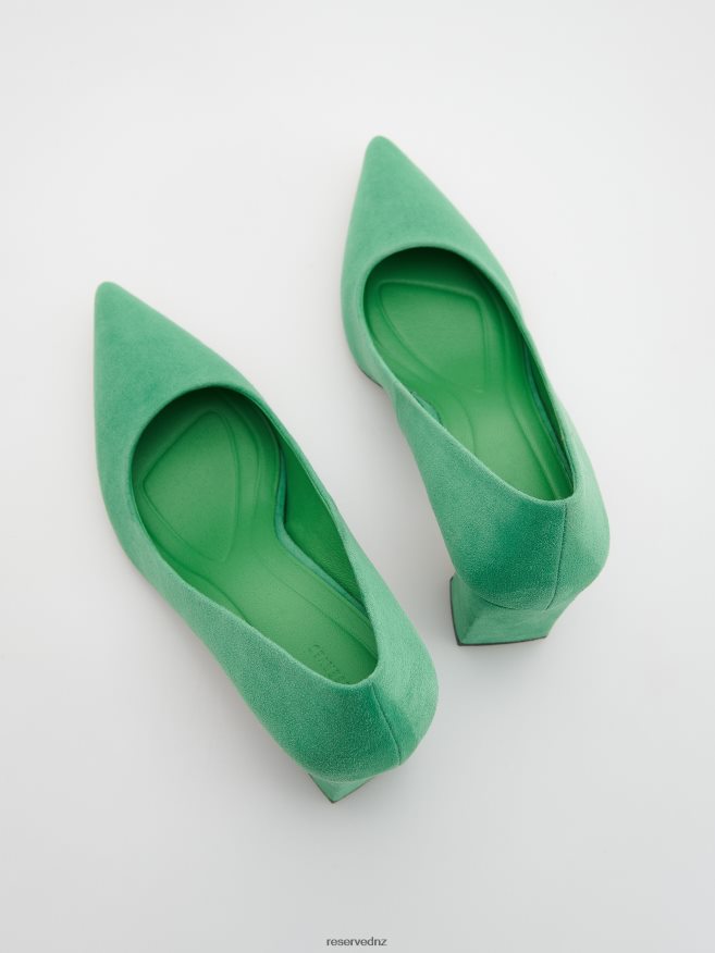 Reserved Women Chunky Heel Pumps P6H08T953 Shoes Green