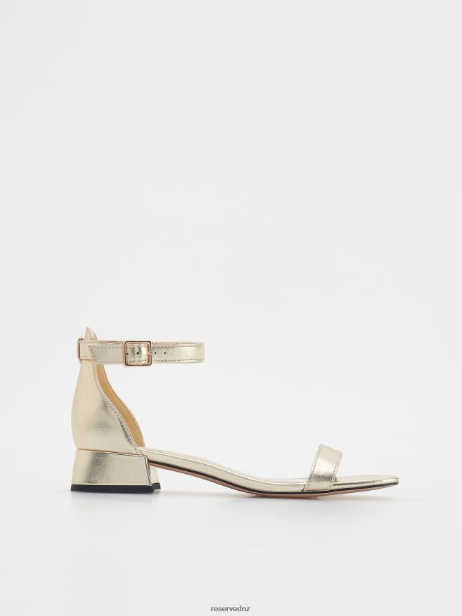 Reserved Women Flat Sandals P6H08T954 Shoes Golden