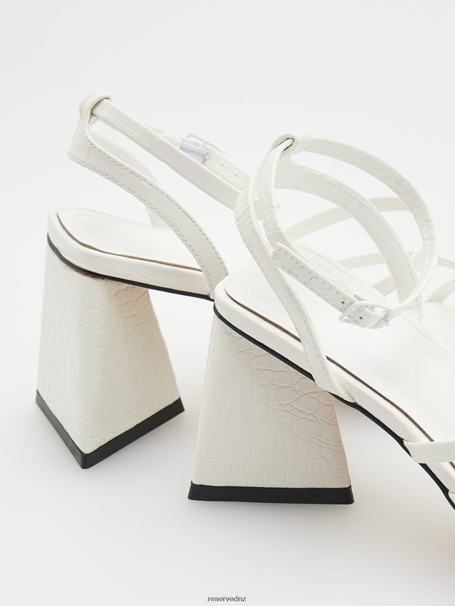 Reserved Women High Heel Sandals P6H08T947 Shoes White