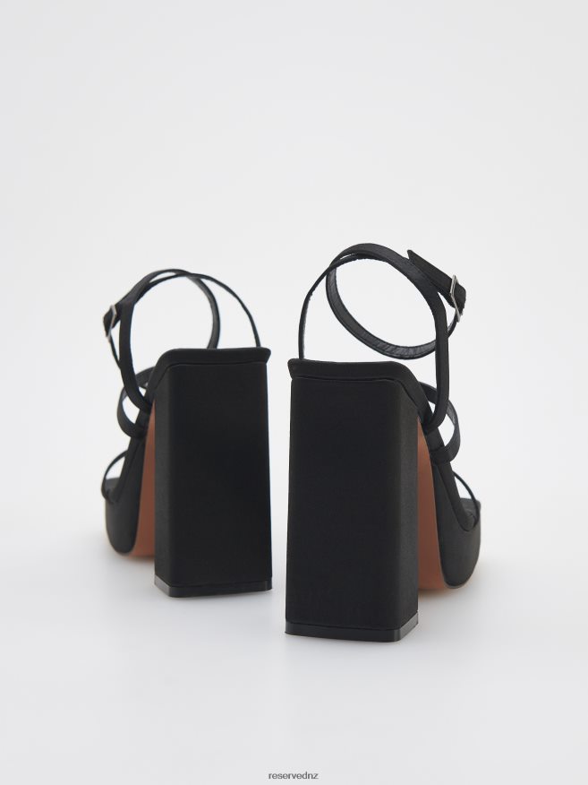 Reserved Women High Heel Sandals P6H08T952 Shoes Black