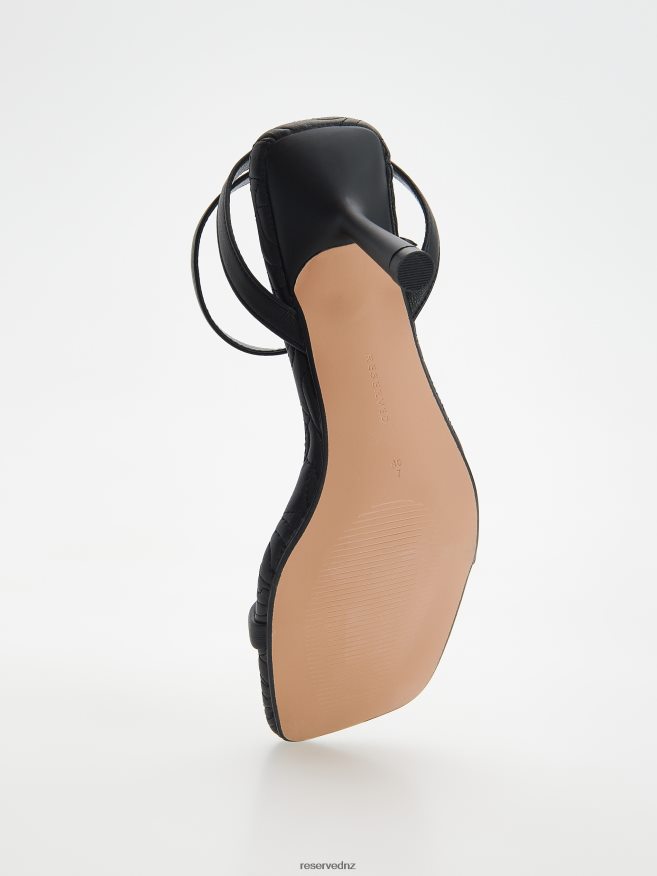 Reserved Women High Heel Sandals P6H08T964 Shoes Black