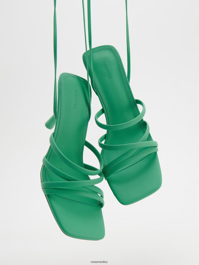 Reserved Women High Heel Sandals P6H08T965 Shoes Green