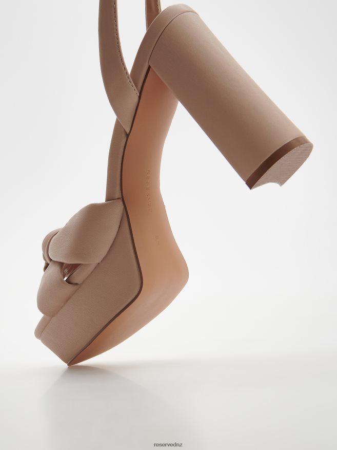 Reserved Women High Heel Sandals P6H08T970 Shoes Wheat