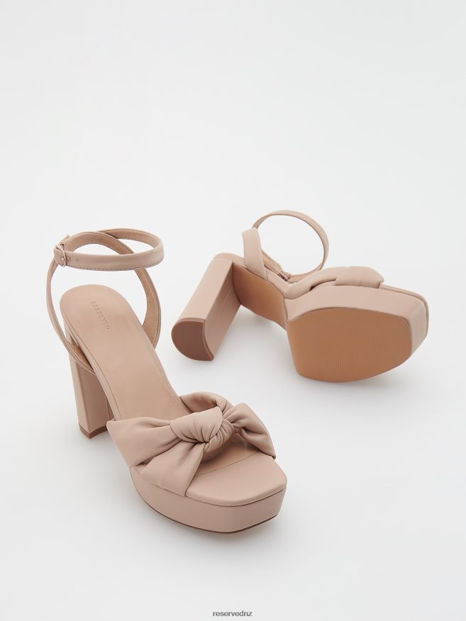 Reserved Women High Heel Sandals P6H08T970 Shoes Wheat