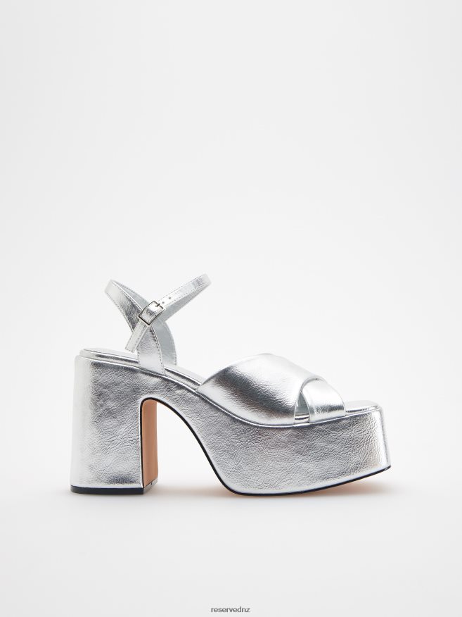 Reserved Women Wedge Sandals P6H08T951 Shoes Silver
