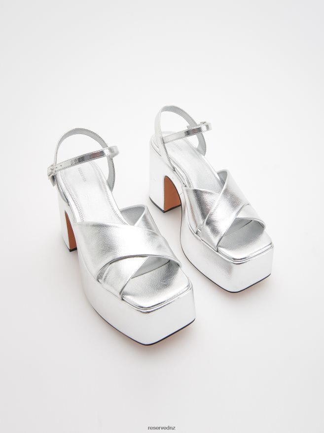 Reserved Women Wedge Sandals P6H08T951 Shoes Silver