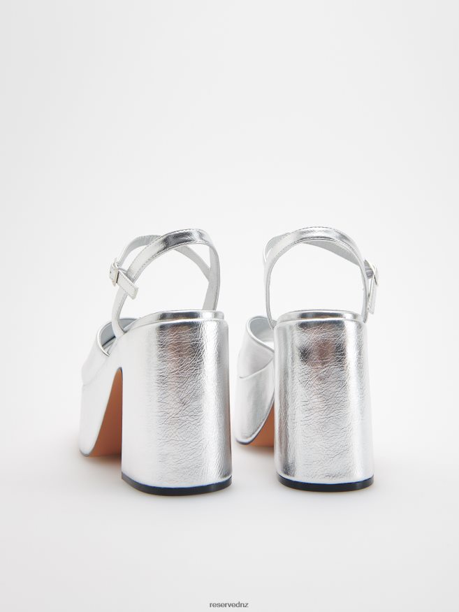 Reserved Women Wedge Sandals P6H08T951 Shoes Silver
