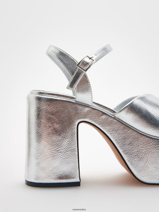 Reserved Women Wedge Sandals P6H08T951 Shoes Silver