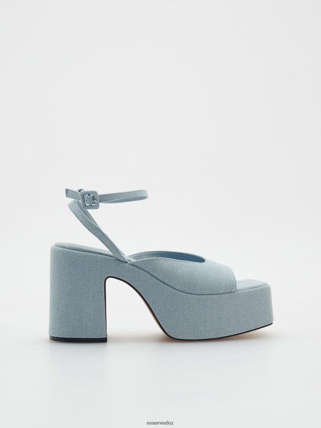 Reserved Women Wedge Sandals P6H08T974 Shoes Pale Blue
