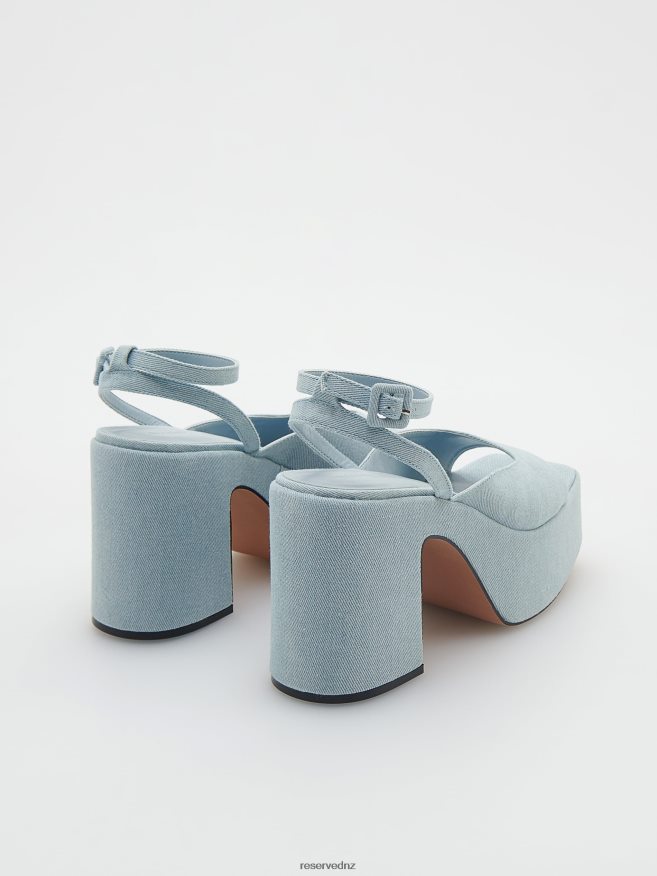Reserved Women Wedge Sandals P6H08T974 Shoes Pale Blue
