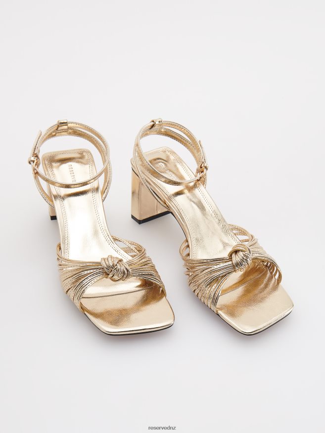 Reserved Women Yellow Sandals P6H08T978 Shoes Golden