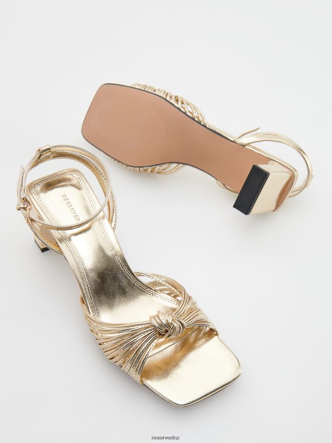 Reserved Women Yellow Sandals P6H08T978 Shoes Golden