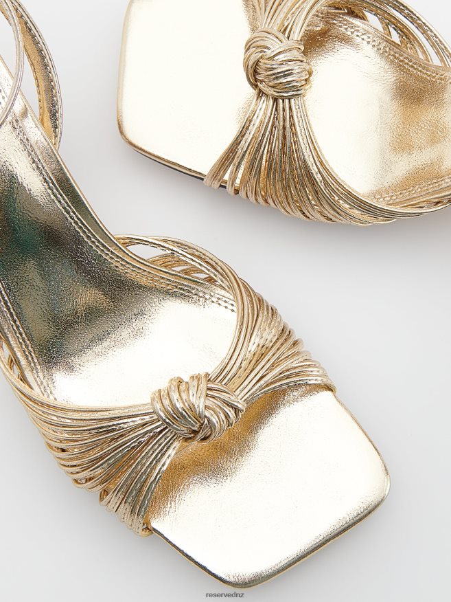 Reserved Women Yellow Sandals P6H08T978 Shoes Golden