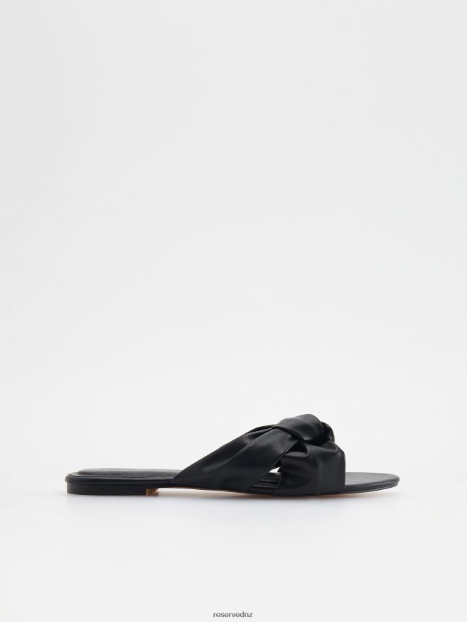 Reserved Women Imitation Leather Slippers P6H08T975 Shoes Black