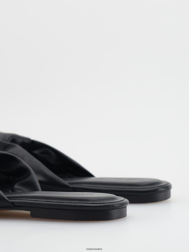 Reserved Women Imitation Leather Slippers P6H08T975 Shoes Black