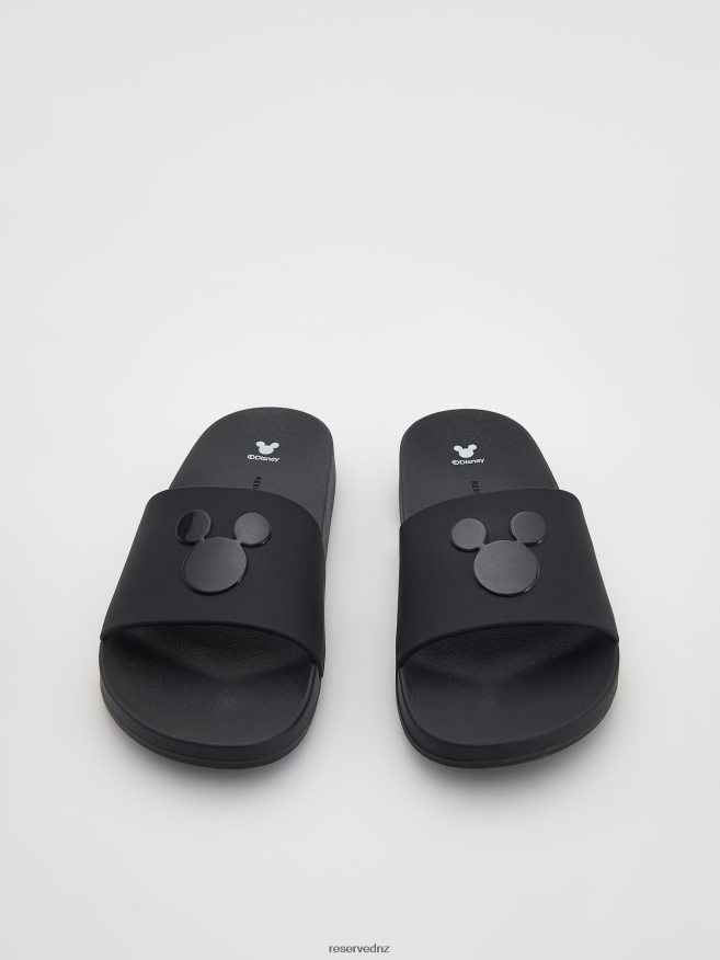 Reserved Women Mickey Mouse Sliders P6H08T966 Shoes Black