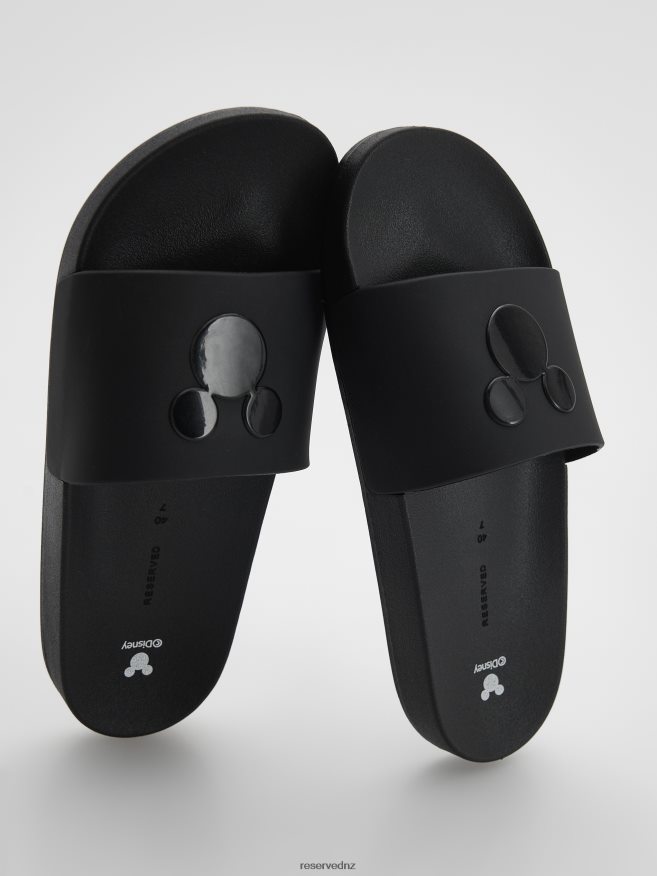 Reserved Women Mickey Mouse Sliders P6H08T966 Shoes Black