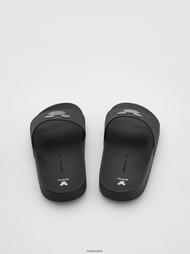 Reserved Women Mickey Mouse Sliders P6H08T966 Shoes Black