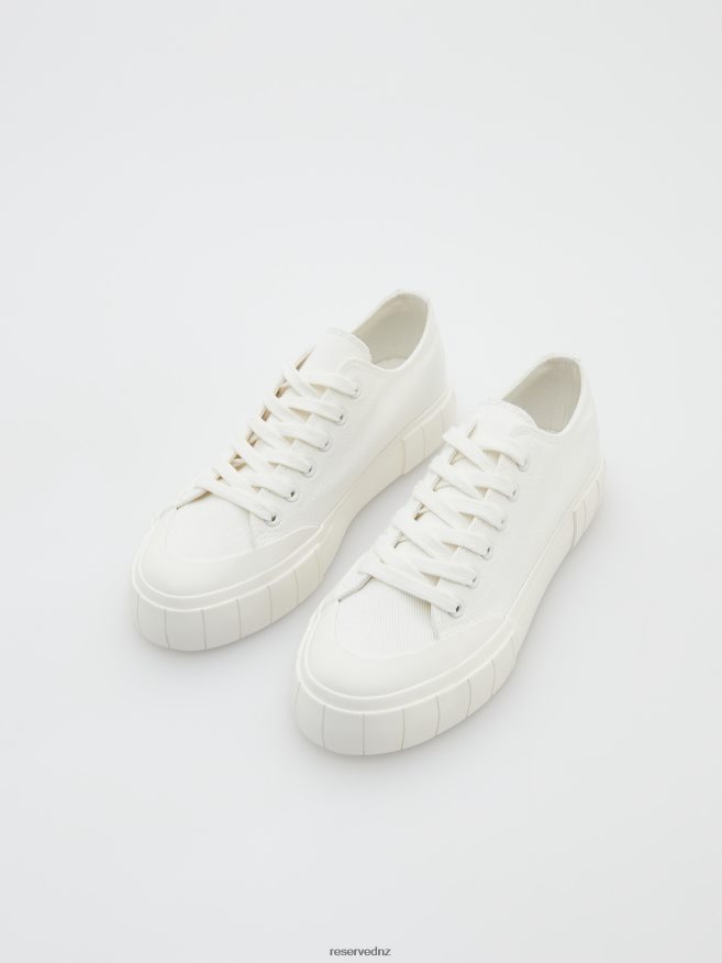Reserved Women Fabric Sneakers P6H08T166 Shoes White