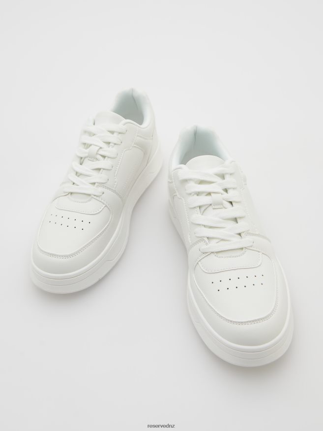Reserved Women Lace Up Sneakers P6H08T163 Shoes White