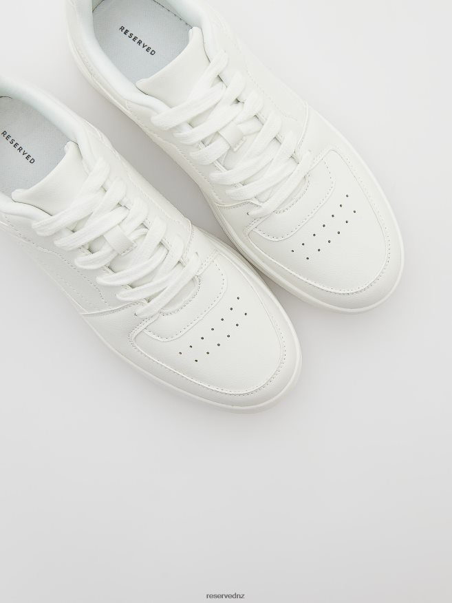 Reserved Women Lace Up Sneakers P6H08T163 Shoes White