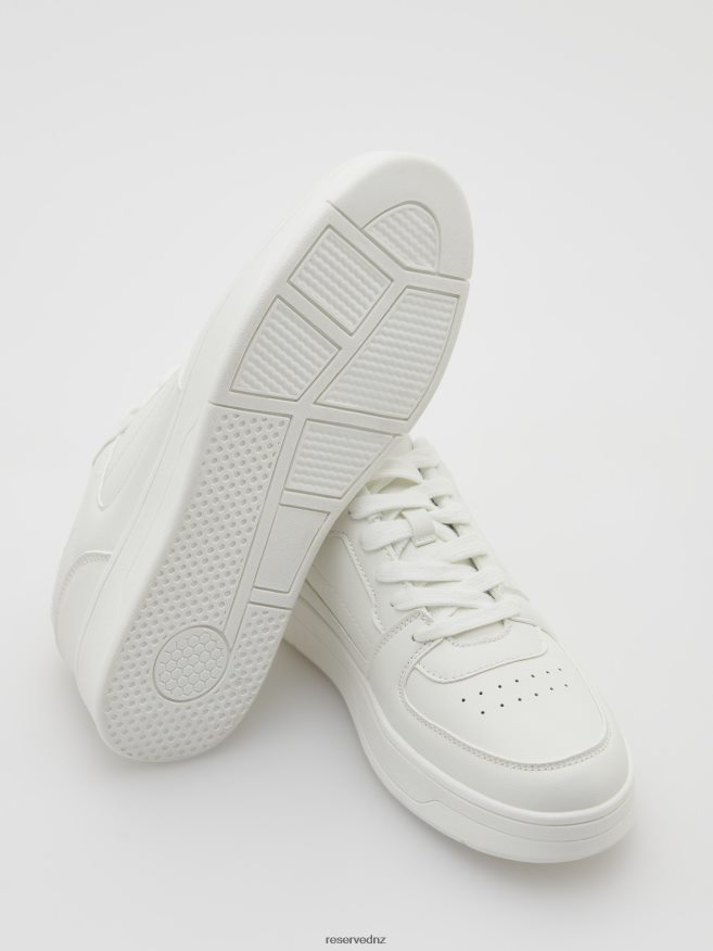 Reserved Women Lace Up Sneakers P6H08T163 Shoes White