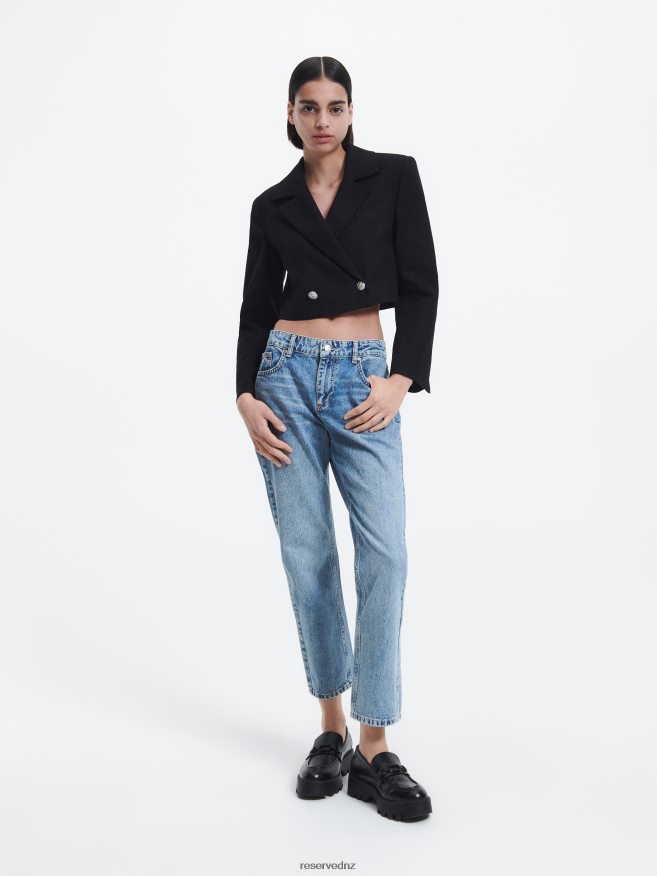 Reserved Women Cropped Blazer P6H08T258 Apparel Black