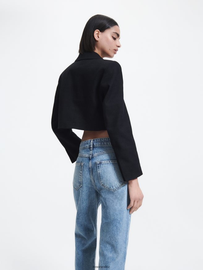 Reserved Women Cropped Blazer P6H08T258 Apparel Black
