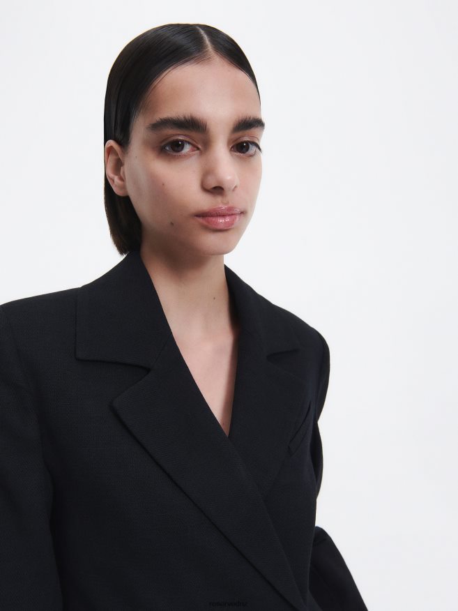 Reserved Women Cropped Blazer P6H08T258 Apparel Black