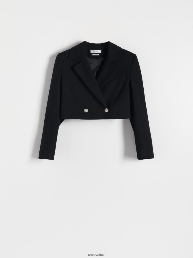 Reserved Women Cropped Blazer P6H08T258 Apparel Black