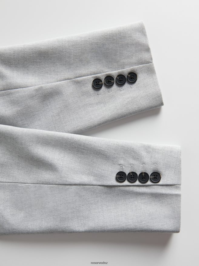 Reserved Women Double-Breasted Jacket P6H08T252 Apparel Light Grey