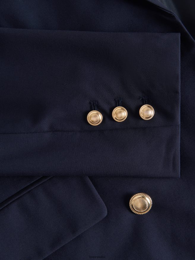 Reserved Women Double-Breasted Jacket P6H08T257 Apparel Navy