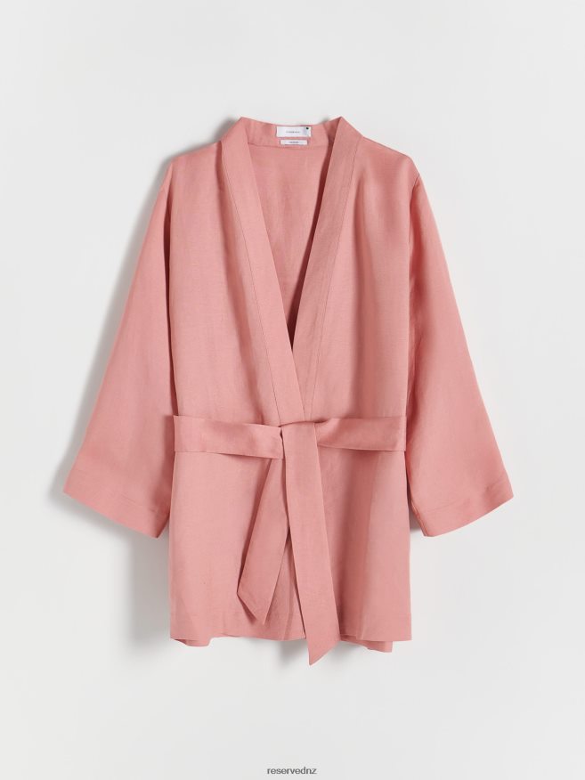 Reserved Women Linen Rich Kimono P6H08T269 Apparel Dusty Rose
