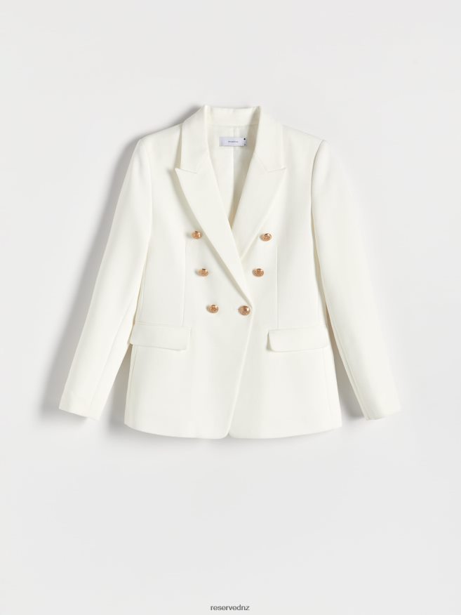 Reserved Women Plain Blazer P6H08T153 Apparel White