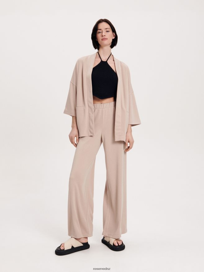 Reserved Women Plain Blazer P6H08T260 Apparel Beige