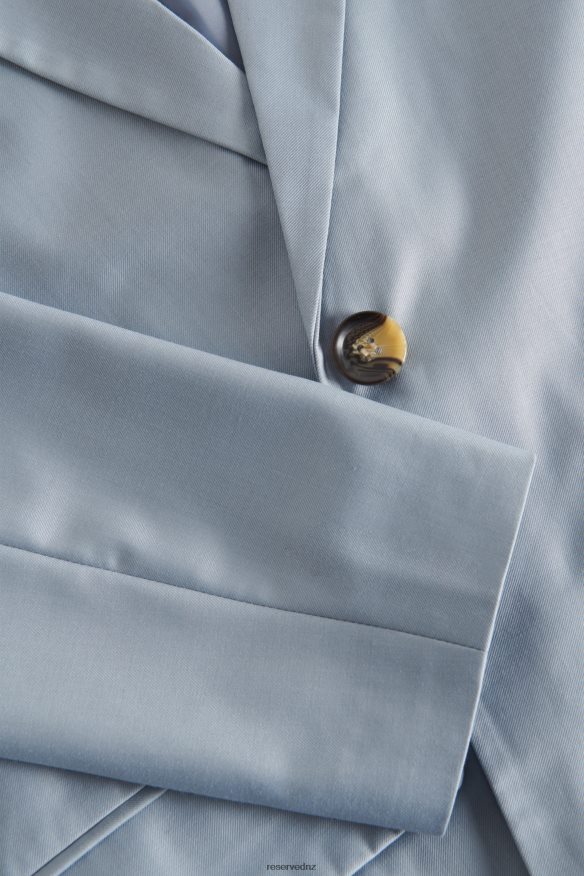 Reserved Women Plain Blazer P6H08T263 Apparel Pale Blue
