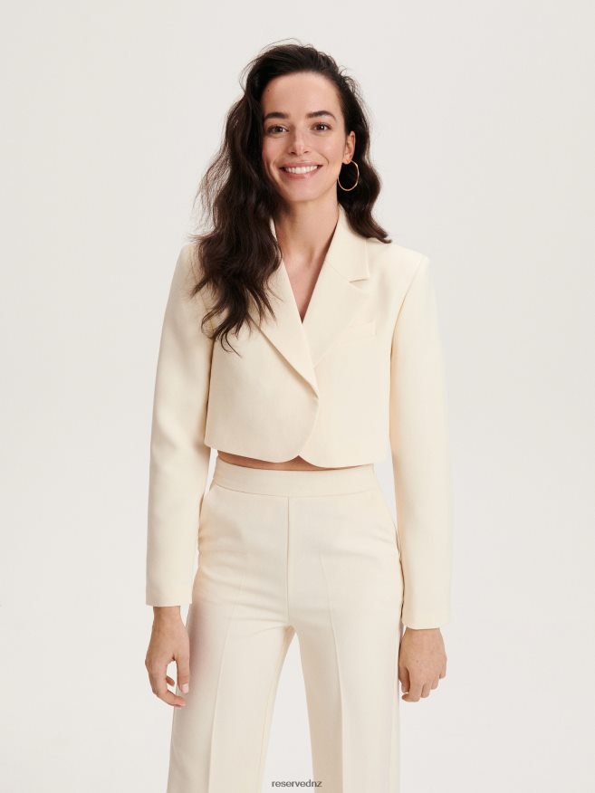 Reserved Women Short Jacket P6H08T268 Apparel Cream