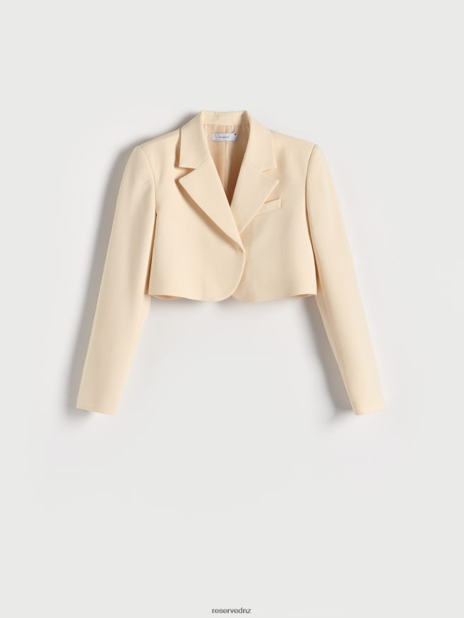 Reserved Women Short Jacket P6H08T268 Apparel Cream