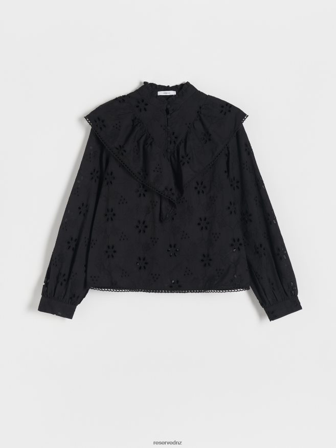 Reserved Women Blouse P6H08T25 Apparel Black