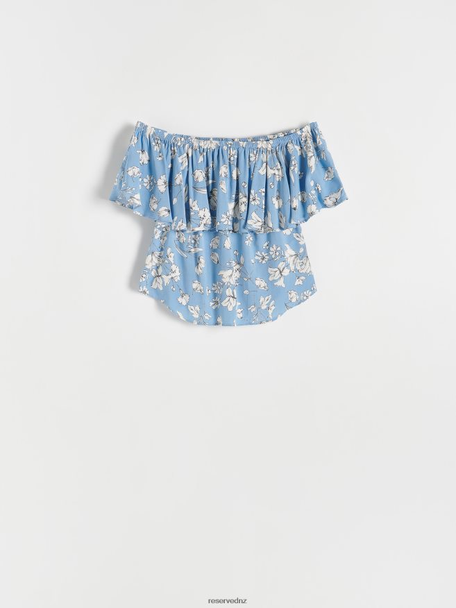 Reserved Women Blouse P6H08T364 Apparel Blue